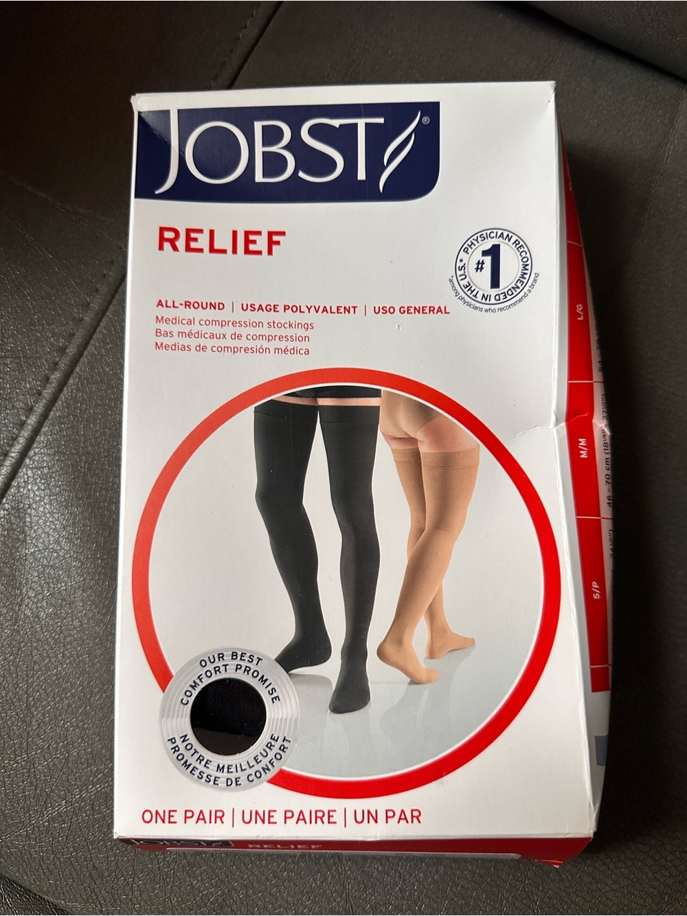 JOBST Relief Medical Compression Stockings, thigh-high garments